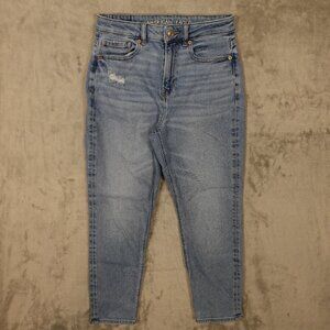 American Eagle Jeans Mom Jean Women's Size 4 Short Blue Denim 25" inseam